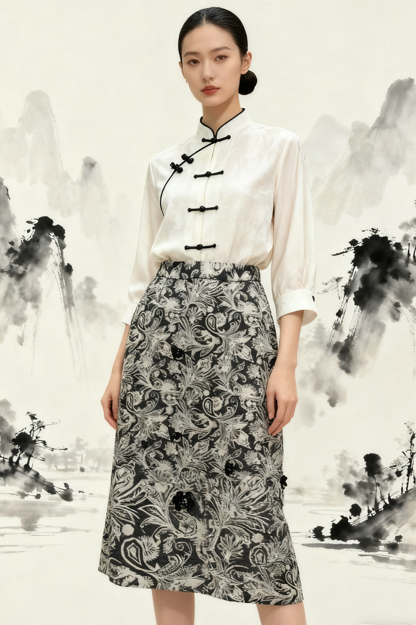 Chinese-style long skirt